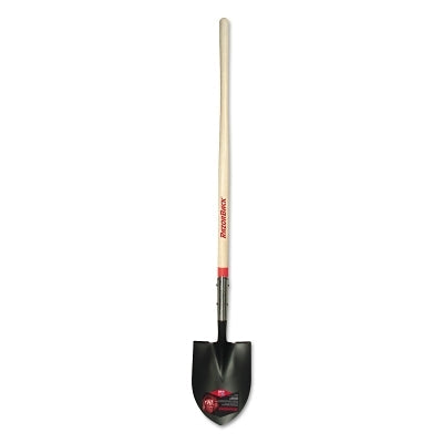 Forged Round Point Shovel, 9 in W x 5.350 in L Blade, 47 in Fiberglass Handle with Cushion End