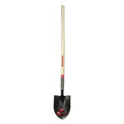 Forged Round Point Shovel, 8.75 in W x 5.300 in L Blade, 45 in Hardwood Handle with Cushion End