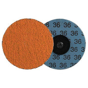 Walter 04C312 Twist Coolcut XX 3" 120-grit sanding disc, orange ceramic abrasive face, blue quick-change backing