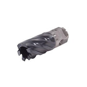 Walter 05F310 Icecut 5/8x2in annular core cutter, grey HSS body, 6 helical flutes, pilot pin slot, universal shank