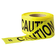 Economy Barrier Tape, 3 in x 1000 ft, Yellow, Caution