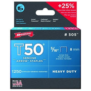 T50 Type Staple, #505, 5/16 in L x 3/8 in W, 1,250/PK