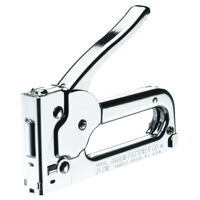 Professional Light Duty Staple Gun, Chrome, 100 Cartride Capacity
