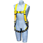 Delta Vest Safety Harness, Back D-Ring, Yellow/Navy, Universal Size