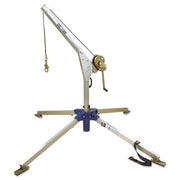 Confined Space Rescue Davit System, 2-Piece, Aluminum, 1/4 in Winch Lifeline Rope, 350 lb Load Capacity