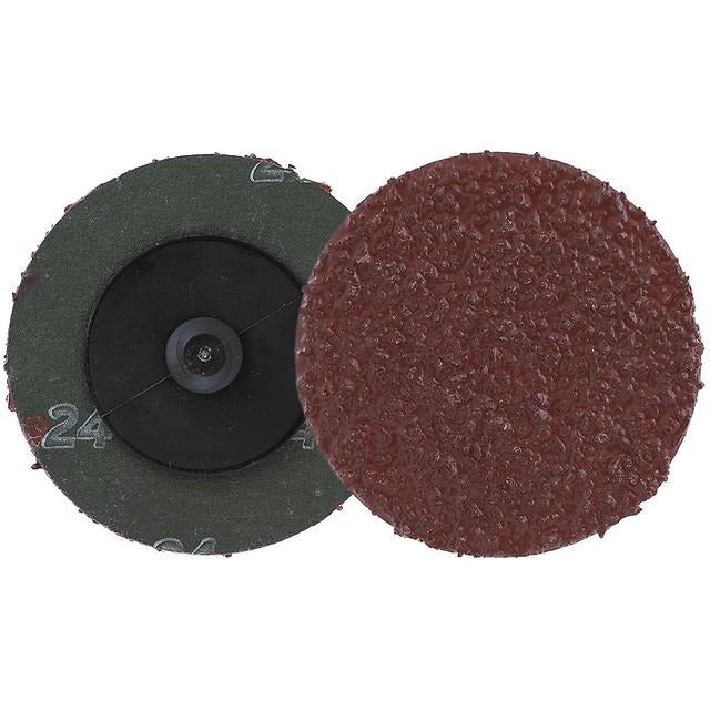 Walter 09D108 2-inch 80 grit SPINLOCK aluminum oxide resin fiber flap disc, maroon abrasive, sanding disc
