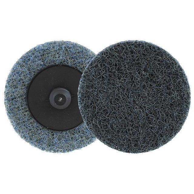 Walter 09G102 2-inch Coarse SPINLOCK surface conditioning disc, blue nonwoven fiber, snap-lock mandrel, conditioning disc
