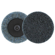 Walter 09G203 3-inch Medium SPINLOCK surface conditioning disc, blue nonwoven fiber, snap-lock mandrel, conditioning disc