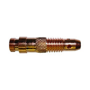 Best Welds TIG collet body 1/8 in for torch 17, 18, 26, brass knurled body with threaded end and gas port holes