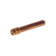 Best Welds TIG collet 3/32 in standard for torch 9, 20, copper cylindrical collet with slotted tip and stepped shoulder