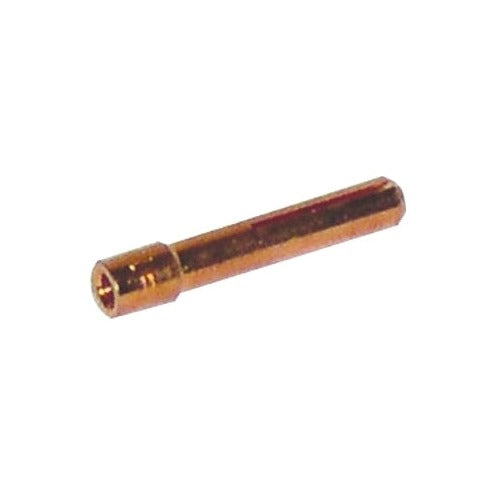 Best Welds TIG collet 3/32 in standard for torch 9, 20, copper cylindrical collet with slotted tip and stepped shoulder