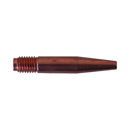 Best Welds MIG contact tip 0.035 in bore Tweco style tapered copper cone-shaped tip threaded base MIG contact tip