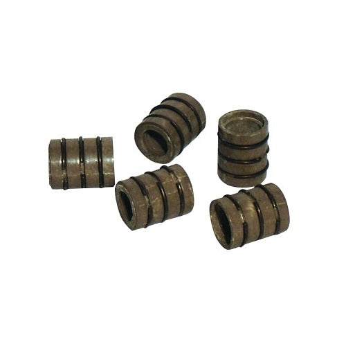 Best Welds MIG nozzle insulator 250A slide-on for Tweco No.2 MIG guns, five bronze ribbed cylindrical insulators