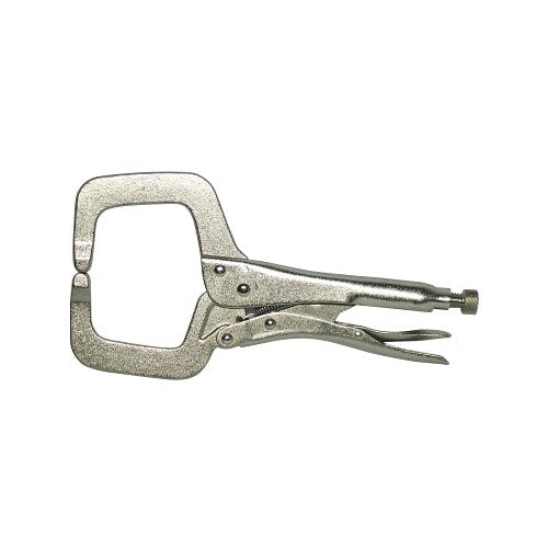 ANCHOR BRAND 11 in chrome locking C-clamp with 3-3/4 in opening and swivel pad c-clamp