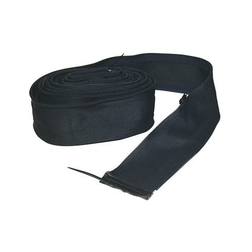Best Welds cable cover with zipper 4 in wide 22 ft long, large black nylon coiled welding cable cover