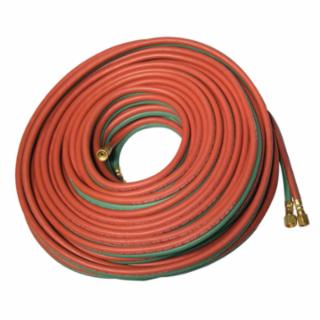 Twin Line Welding Hose: 3/16 in Hose Inside Dia., Green/Red, UNF x UNF, 25 ft Hose Lg, UNF x UNF