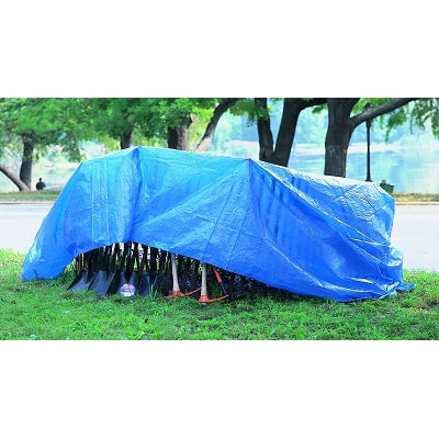 Multiple Use Tarp, 20 ft W x 20 ft L, Polyethylene, Blue
