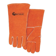 COMFOflex Premium Leather Welding Gloves, Split Cowhide, Large, Russet