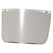 Visor, Clear, Aluminum Bound, 15-1/2 in L x  9 in H, for Jackson Safety� Head Gear/Cap Adaptors