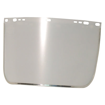 Visor, Clear, Aluminum Bound, 15-1/2 in L x  9 in H, for Jackson Safety� Head Gear/Cap Adaptors