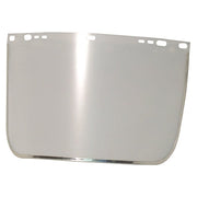 Visor, Clear, Aluminum Bound, 15-1/2 in L x  9 in H, for Jackson Safety Head Gear/Cap Adaptors