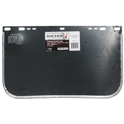 Visor, Light Green, Bound, 15-1/2 in L x  9 in H, Aluminum Bound