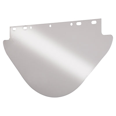 Visor, Clear, Unbound, 19 in L x  9-3/4 in, for Fibre-Metal Head Gear/Cap Adaptors