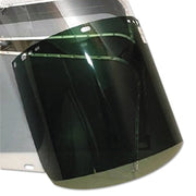 Visor, Dark Green, 11 in L x 8 in H, Unbound, for Fibre-Metal Head Gear/Cap Adaptors