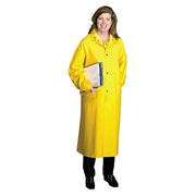 48 in Raincoat with Detachable Hood, 0.35 mm, PVC over Polyester, Yellow, X-Large