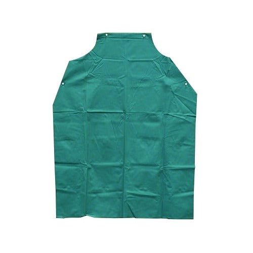 ANCHOR BRAND Bib Apron 45 in x 35 in, green vinyl with snap side closures, apron