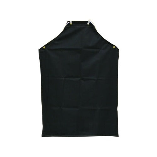 ANCHOR BRAND Hycar Apron 35 in x 45 in, black vinyl bib with brass snap side closures, apron