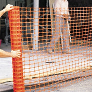 Safety Fence, 4 ft x 100 ft, Polyethylene, Orange, Chain Link Style