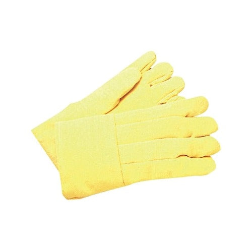 ANCHOR BRAND High Heat Wool-Lined Kevlar Gloves Large, yellow with gauntlet cuff, gloves