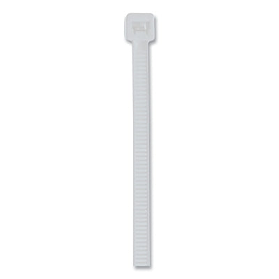 General Purpose Cable Tie, 50 lb Tensile Strength, 14.6 in L, Natural, 100 EA/BG