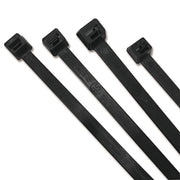 UV Stabilized Cable Tie, 50 lb Tensile Strength, 11.1 in L, Black, 1000 EA/BG
