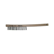 ANCHOR BRAND Hand Scratch Brush, stainless steel wire with long curved wood handle, scratch brush