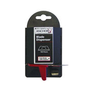 ANCHOR BRAND blade dispenser container, 5.5 in length, steel, holds 100 utility knife blades, dispenser