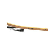 ANCHOR BRAND Hand Scratch Brush 14 in L, 4 x 18 rows steel bristles, curved wood handle, scratch brush