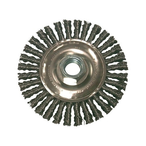 ANCHOR BRAND stringer bead wheel brush, 4 in diameter x 4 in width, 0.02 in stainless steel wire wheel brush