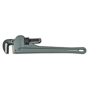 Aluminum Pipe Wrench, 15° Head Angle, Drop Forged Steel Jaw, 36 in