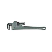 ANCHOR BRAND aluminum pipe wrench, 18 in, 15 degree head angle, drop forged steel jaw, gray pipe wrench