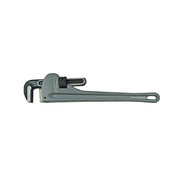 ANCHOR BRAND aluminum pipe wrench, 24 in, 15 degree head angle, drop forged steel jaw, gray pipe wrench