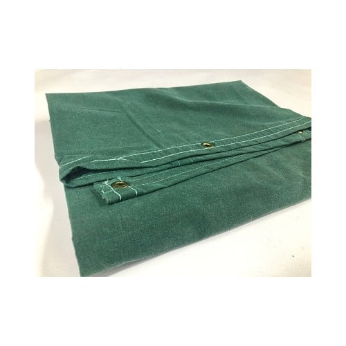ANCHOR BRAND protective tarp, 10 ft W x 12 ft L, mildew and water resistant green canvas, tarp