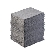 ANCHOR BRAND Universal Sorbent Pad light-weight stack, 15 in x 17 in gray perforated pads, absorbs 34 gal, sorbent pad