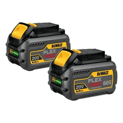 MAX* Cordless Tool Battery, 20 V/60 V, Lithium-ion, 6.0 Ah, FLEXVOLT, 2 PK