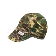 Comeaux Caps Series 2000 reversible cap size 7-5/8 camouflage print zig-zag stitching bill cap reversible welder cap