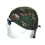 Comeaux Caps Style 7000 welder doo rag, camouflage pattern, one size fits all, cotton tie-back head covering welding cap