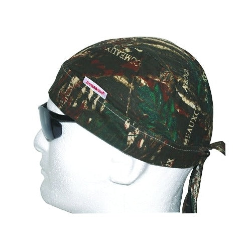 Comeaux Caps Style 7000 welder doo rag, camouflage pattern, one size fits all, cotton tie-back head covering welding cap