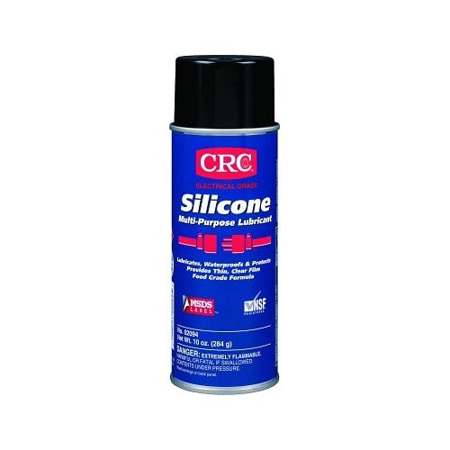 CRC Electrical Grade Silicone Lubricant 16 oz aerosol can blue white label NSF rated clear film silicone spray lubricant