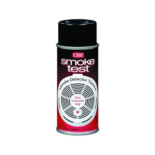 CRC Smoke Test smoke detector tester 2.5 oz black aerosol can red label easy safe convenient smoke detector tester